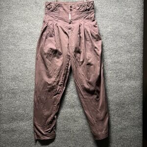 Vintage Z Cavaracci Parachute Pants Mens 34 Brown Purple Wide Leg Baggy USA Made